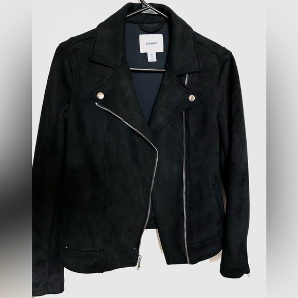 old navy suede black jacket - Picture 2 of 6